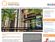 Tablet Screenshot of georgiasportsphysicaltherapy.com